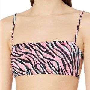 6814. The Bikini Lab Wild Bandeau Bikini Top Pink NWT